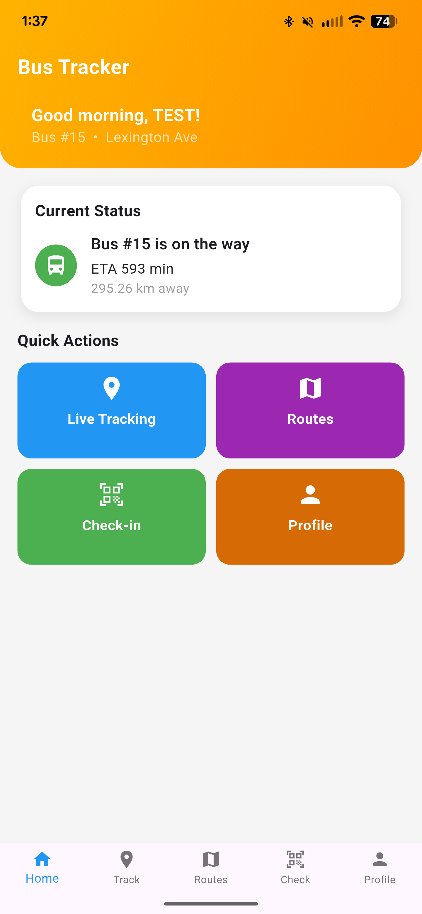 SafeRoute app screenshot