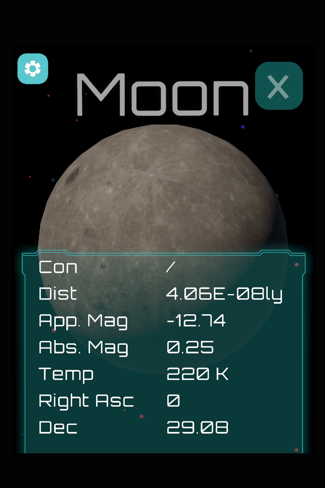 Telescope Simulator app screenshot